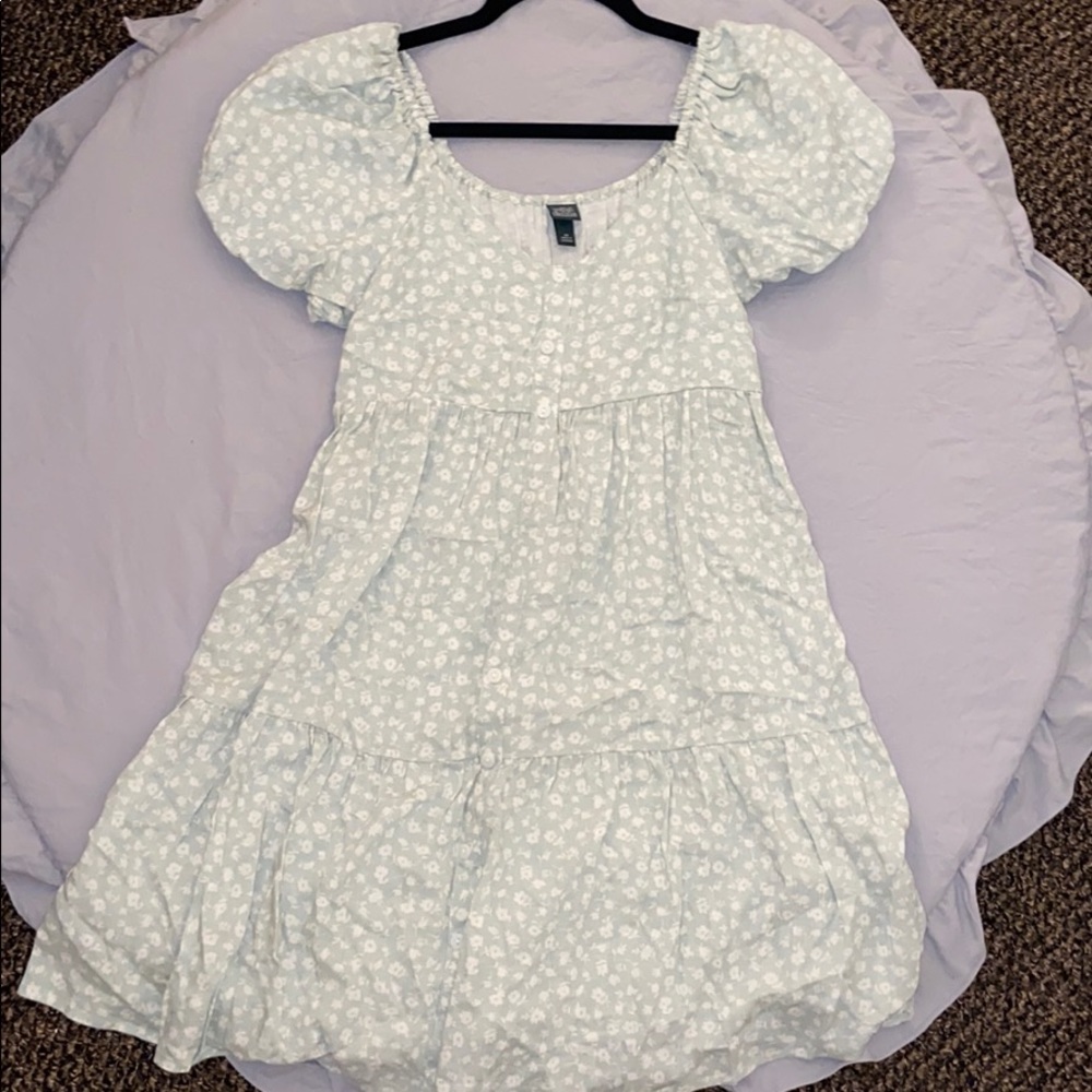 Light green floral dress